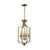 Hillcrest 12 in. 4-Light Antique Gold Traditional Hanging Kitchen Pendant Light with Metal Shade by Bel Air Lighting -GlowNest Shop antique gold bel air lighting chandeliers 11214 ag 64 1000