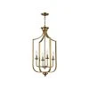 Hillcrest 16 in. 4-Light Antique Gold Hanging Kitchen Pendant Light with Metal Shade by Bel Air Lighting -GlowNest Shop antique gold bel air lighting chandeliers 11216 ag 64 1000