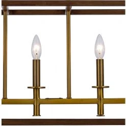 Carmen Too 5-Light Antique Gold Caged Farmhouse Chandelier for Dining Room or Kitchen Island with Metal Shade by Bel Air Lighting -GlowNest Shop antique gold bel air lighting chandeliers 11305 ag 44 1000