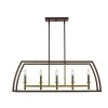 Carmen Too 5-Light Antique Gold Caged Farmhouse Chandelier for Dining Room or Kitchen Island with Metal Shade by Bel Air Lighting -GlowNest Shop antique gold bel air lighting chandeliers 11305 ag 64 1000