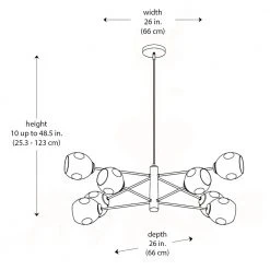 Clusters 8-Light Antique Gold Sputnik Hanging Kitchen Pendant Light with Clear Glass Shades by Bel Air Lighting 10 Clusters 8-Light Antique Gold Sputnik Hanging Kitchen Pendant Light with Clear Glass Shades by Bel Air Lighting -GlowNest Shop antique gold bel air lighting chandeliers pnd 2125 ag 77 1000