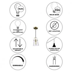 Curry 1-Light Antique Gold Hanging Mini Kitchen Pendant Light with Clear Glass Shade by Bel Air Lighting -GlowNest Shop antique gold bel air lighting pendant lights pnd 2174 ag 40 1000