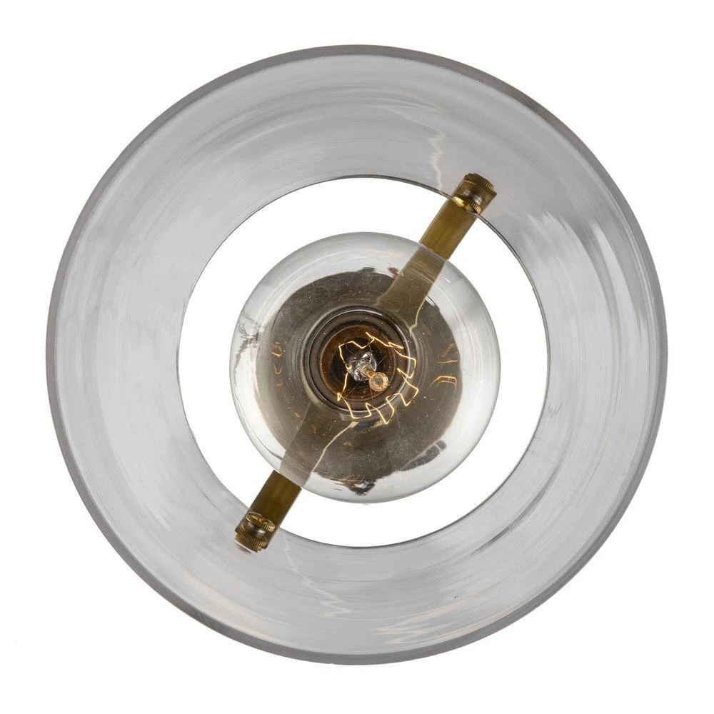 Curry 1-Light Antique Gold Lantern Hanging Mini Kitchen Pendant Light with Clear Glass Shade by Bel Air Lighting 6 Curry 1-Light Antique Gold Lantern Hanging Mini Kitchen Pendant Light with Clear Glass Shade by Bel Air Lighting - Image 4