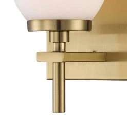 Oxnard 1-Light Antique Gold Wall Sconce Light Fixture with Frosted Glass by Bel Air Lighting -GlowNest Shop antique gold bel air lighting vanity lighting 22291 ag 44 1000