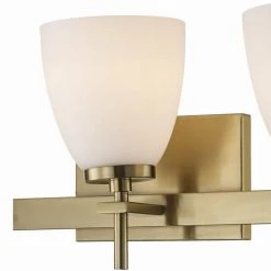Oxnard 19.5 in. 3-Light Antique Gold Bathroom Vanity Light Fixture with Frosted Glass by Bel Air Lighting -GlowNest Shop antique gold bel air lighting vanity lighting 22293 ag 1f 1000