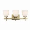 Oxnard 19.5 in. 3-Light Antique Gold Bathroom Vanity Light Fixture with Frosted Glass by Bel Air Lighting -GlowNest Shop antique gold bel air lighting vanity lighting 22293 ag 64 1000