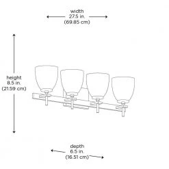 Oxnard 27.5 in. 4-Light Antique Gold Bathroom Vanity Light Fixture with Frosted Glass by Bel Air Lighting -GlowNest Shop antique gold bel air lighting vanity lighting 22294 ag 77 1000