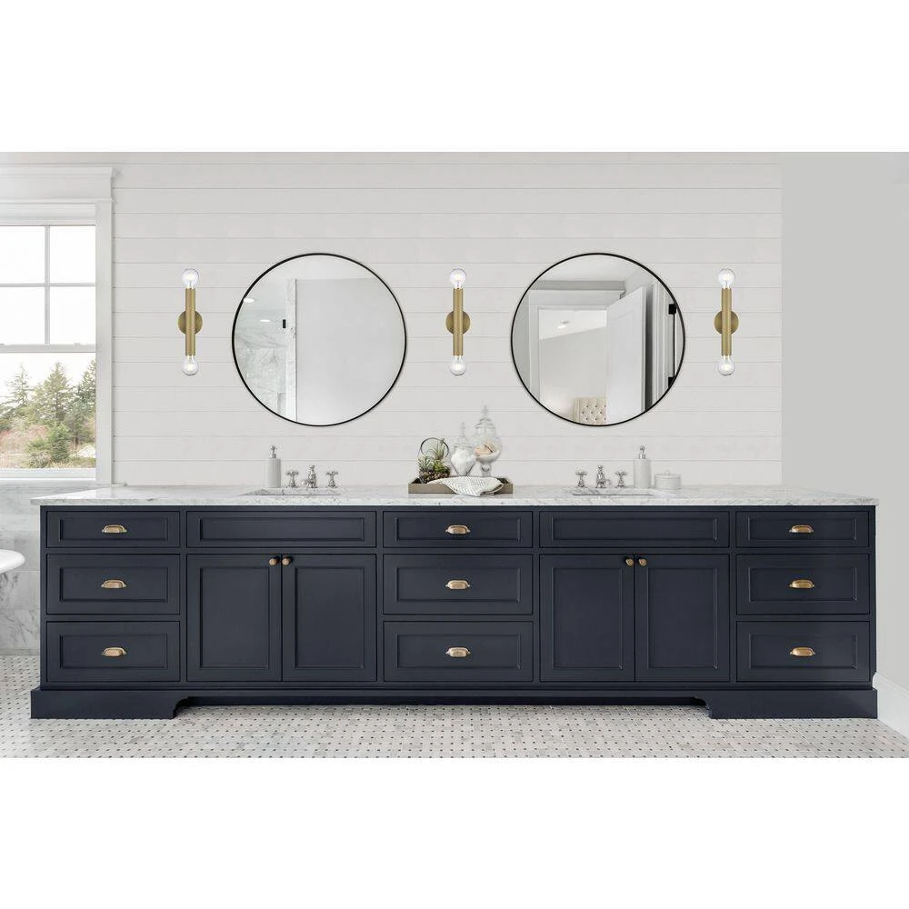 Auburn 12 in. 2-Light Antique Gold Wall Sconce Light Fixture by Bel Air Lighting 4 Auburn 12 in. 2-Light Antique Gold Wall Sconce Light Fixture by Bel Air Lighting - Image 2