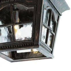 Briarwood 3-Light Antique Rust Outdoor Flush Mount Ceiling Light with Water Glass by Bel Air Lighting -GlowNest Shop antique rust bel air lighting outdoor flush mount lights 5427 ar c3 1000