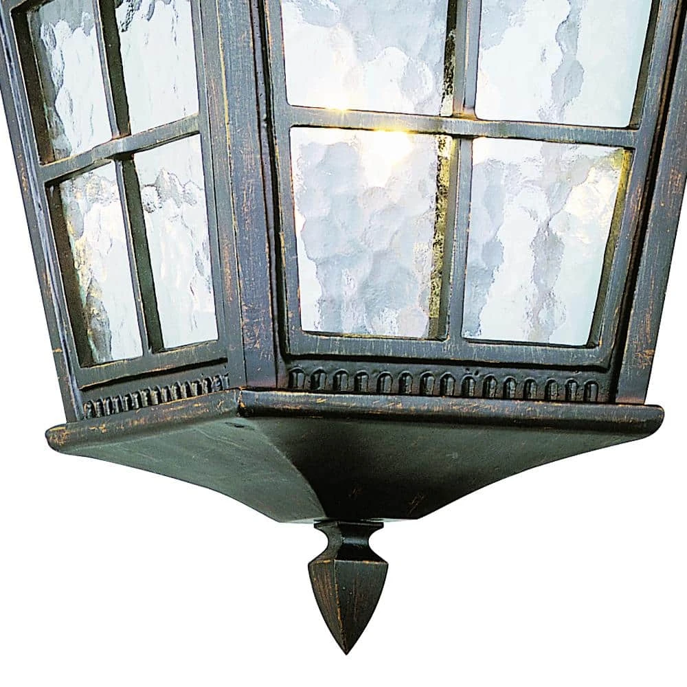 Briarwood 4-Light Antique Rust Hanging Outdoor Pendant Light with Water Glass by Bel Air Lighting 8 Briarwood 4-Light Antique Rust Hanging Outdoor Pendant Light with Water Glass by Bel Air Lighting - Image 6