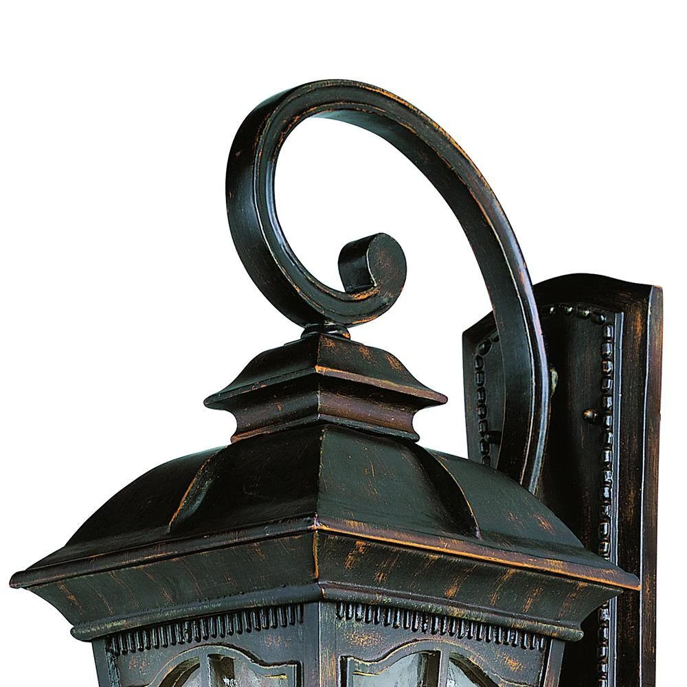 Briarwood 3-Light Antique Rust Outdoor Wall Light Sconce Lantern with Water Glass by Bel Air Lighting 6 Briarwood 3-Light Antique Rust Outdoor Wall Light Sconce Lantern with Water Glass by Bel Air Lighting - Image 4