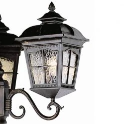 Briarwood 7 ft. 3-Light Antique Rust Outdoor Lamp Post Light Set with Water Glass by Bel Air Lighting -GlowNest Shop antique rust bel air lighting post light sets 5428 ar 4f 1000