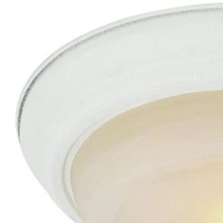 Browns 11 in. 2-Light Antique White Flush Mount Kitchen Ceiling Light Fixture with White Marbleized Glass Shade by Bel Air Lighting -GlowNest Shop antique white bel air lighting flush mount lights 13617 aw c3 1000