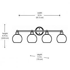 32 in. 4-Light Black and Antique Gold Bathroom Vanity Light Fixture with Clear Glass Shades by Bel Air Lighting -GlowNest Shop black and antique gold bel air lighting vanity lighting 22054 bk ag 40 1000