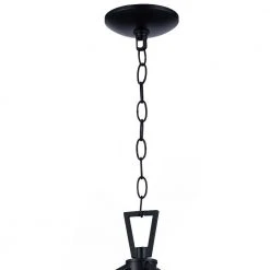 Lacey 4-Light Black and Chrome Caged Farmhouse Hanging Kitchen Pendant Light by Bel Air Lighting -GlowNest Shop black and chrome bel air lighting chandeliers 10264 pc bk 1f 1000