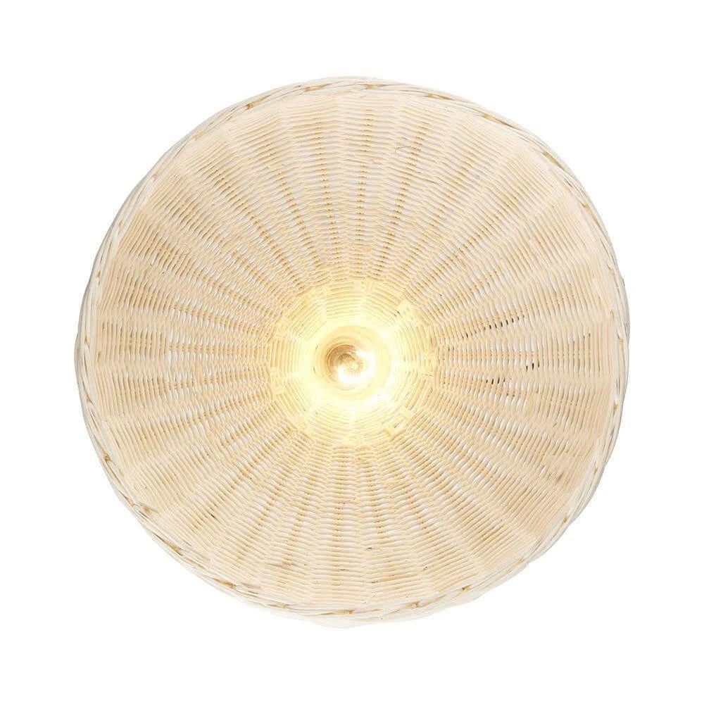 1-Light Black and Natural Rattan Basket Pendant Light with Woven Shade by Bel Air Lighting 6 1-Light Black and Natural Rattan Basket Pendant Light with Woven Shade by Bel Air Lighting - Image 4