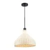 1-Light Black and Natural Rattan Basket Pendant Light with Woven Shade by Bel Air Lighting -GlowNest Shop black and natural rattan bel air lighting chandeliers 1001652903 64 1000