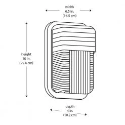 Mesa 10 in. 1-Light Black Rectangular Bulkhead Outdoor Wall Light with Ribbed Acrylic Shade by Bel Air Lighting -GlowNest Shop black bel air lighting bulkhead lights 41105 bk 4f 1000