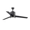 52 in. Integrated LED Indoor Black Modern Ceiling Fan with Light Kit and Wall Control Switch, 3-Blade by Bel Air Lighting