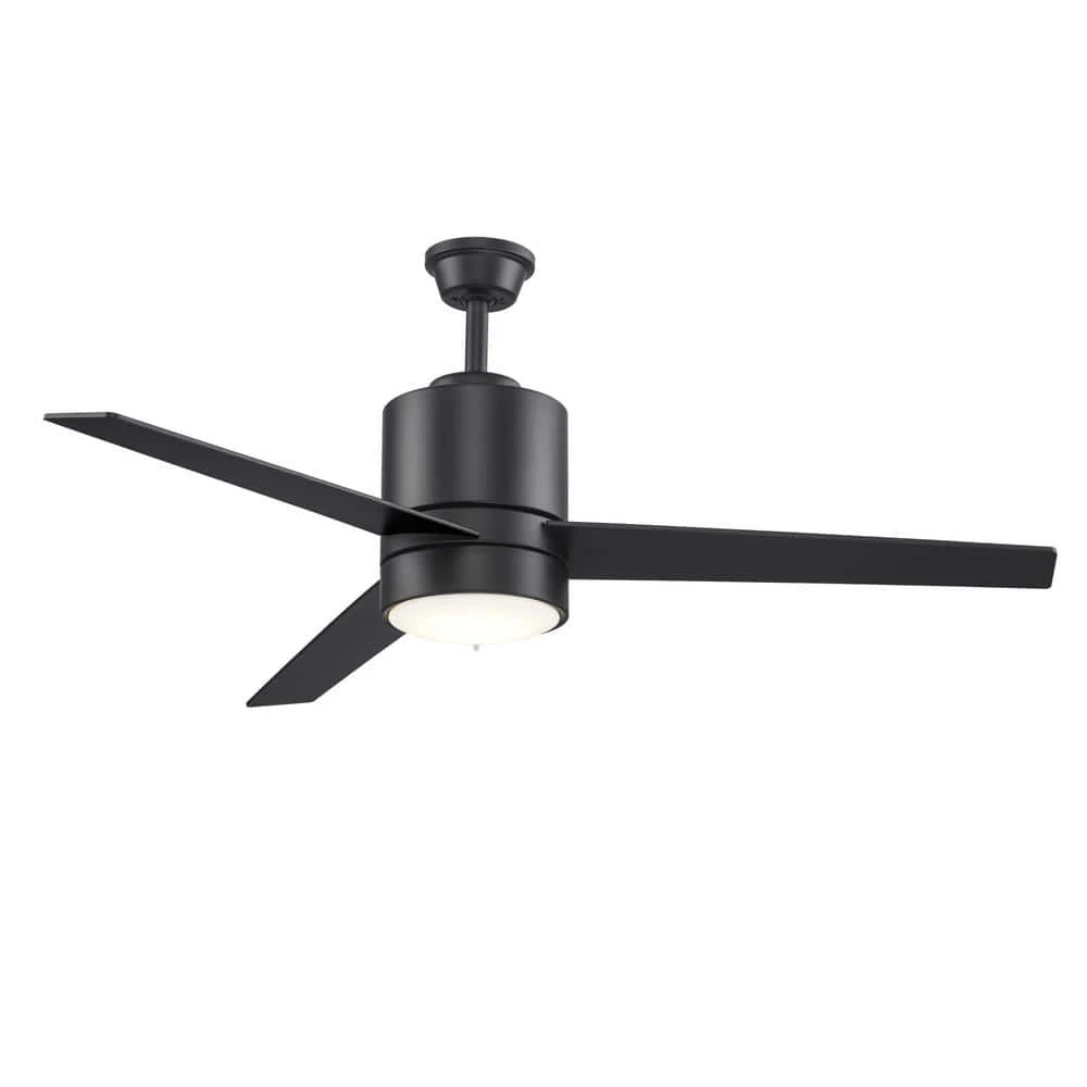 52 in. Integrated LED Indoor Black Modern Ceiling Fan with Light Kit and Wall Control Switch, 3-Blade by Bel Air Lighting 6 52 in. Integrated LED Indoor Black Modern Ceiling Fan with Light Kit and Wall Control Switch, 3-Blade by Bel Air Lighting - Image 5