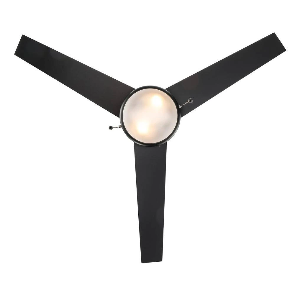 Cappleman 52 in. Indoor Black Modern Ceiling Fan with Light Kit Included, 3-Blade by Bel Air Lighting 5 Cappleman 52 in. Indoor Black Modern Ceiling Fan with Light Kit Included, 3-Blade by Bel Air Lighting - Image 3