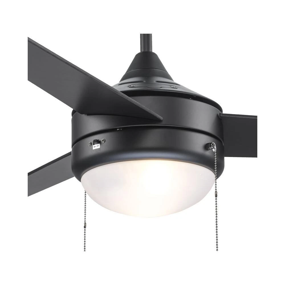 Cappleman 52 in. Indoor Black Modern Ceiling Fan with Light Kit Included, 3-Blade by Bel Air Lighting 4 Cappleman 52 in. Indoor Black Modern Ceiling Fan with Light Kit Included, 3-Blade by Bel Air Lighting - Image 2