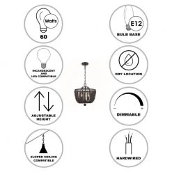 4-Light Black Beaded Chandelier with Hanging Beaded Shade by Bel Air Lighting 11 4-Light Black Beaded Chandelier with Hanging Beaded Shade by Bel Air Lighting -GlowNest Shop black bel air lighting chandeliers 1001721111 40 1000