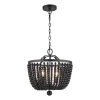 4-Light Black Beaded Chandelier with Hanging Beaded Shade by Bel Air Lighting -GlowNest Shop black bel air lighting chandeliers 1001721111 64 1000