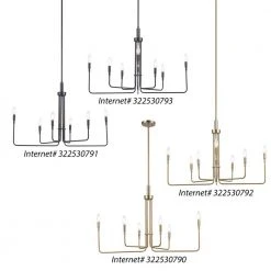 Charlotte 6-Light Black Chandelier for Dining Room or Kitchen Island by Bel Air Lighting -GlowNest Shop black bel air lighting chandeliers 11316 bk 1d 1000