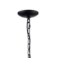 1-Light Black Farmhouse Hanging Kitchen Pendant Light with Metal Shade by Bel Air Lighting -GlowNest Shop black bel air lighting chandeliers 30262 bk 1f 1000