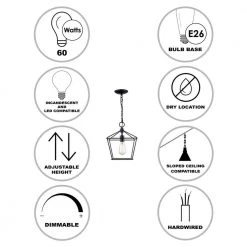 1-Light Black Farmhouse Hanging Kitchen Pendant Light with Metal Shade by Bel Air Lighting -GlowNest Shop black bel air lighting chandeliers 30262 bk 40 1000