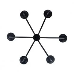 Candle 6-Light Black Farmhouse Chandelier for Dining Room by Bel Air Lighting -GlowNest Shop black bel air lighting chandeliers 9016 bk 1d 1000