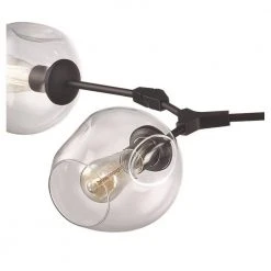 8-Light Black Hanging Sputnik Kitchen Pendant Light with Clear Glass Shades by Bel Air Lighting -GlowNest Shop black bel air lighting chandeliers pnd 2093 bk 1f 1000