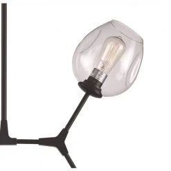 8-Light Black Hanging Sputnik Kitchen Pendant Light with Clear Glass Shades by Bel Air Lighting -GlowNest Shop black bel air lighting chandeliers pnd 2093 bk c3 1000