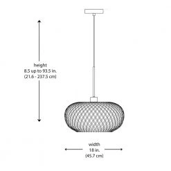Bernice 18 in. 1-Light Black Bohemian Hanging Kitchen Pendant Light with Natural Rattan Shade by Bel Air Lighting -GlowNest Shop black bel air lighting chandeliers pnd 2164 40 1000