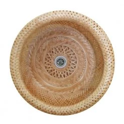 Bernice 18 in. 1-Light Black Bohemian Hanging Kitchen Pendant Light with Natural Rattan Shade by Bel Air Lighting -GlowNest Shop black bel air lighting chandeliers pnd 2164 4f 1000