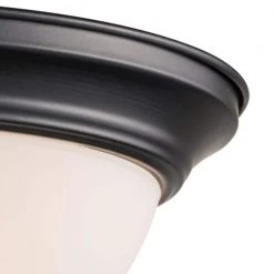 Mod Pod 11.5 in. 1-Light Black Flush Mount Kitchen Ceiling Light Fixture with Frosted Glass Shade by Bel Air Lighting 11 Mod Pod 11.5 in. 1-Light Black Flush Mount Kitchen Ceiling Light Fixture with Frosted Glass Shade by Bel Air Lighting -GlowNest Shop black bel air lighting flush mount lights 70526 11 bk 4f 1000