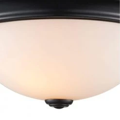 Mod Pod 11.5 in. 1-Light Black Flush Mount Kitchen Ceiling Light Fixture with Frosted Glass Shade by Bel Air Lighting 10 Mod Pod 11.5 in. 1-Light Black Flush Mount Kitchen Ceiling Light Fixture with Frosted Glass Shade by Bel Air Lighting -GlowNest Shop black bel air lighting flush mount lights 70526 11 bk c3 1000