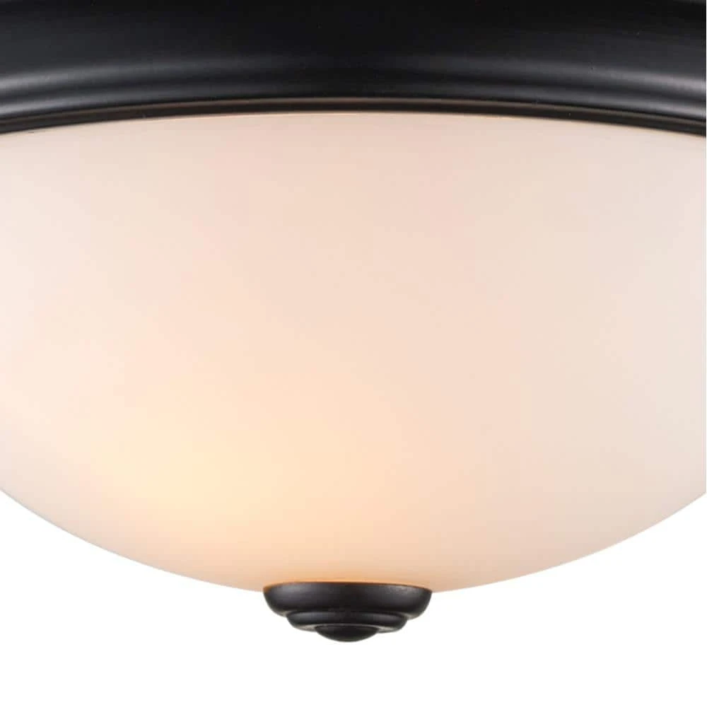 Mod Pod 11.5 in. 1-Light Black Flush Mount Kitchen Ceiling Light Fixture with Frosted Glass Shade by Bel Air Lighting 5 Mod Pod 11.5 in. 1-Light Black Flush Mount Kitchen Ceiling Light Fixture with Frosted Glass Shade by Bel Air Lighting - Image 3