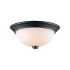 Mod Pod 13 in. 2-Light Black Flush Mount Kitchen Ceiling Light Fixture with Frosted Glass Shade by Bel Air Lighting -GlowNest Shop black bel air lighting flush mount lights 70526 13 bk 64 1000