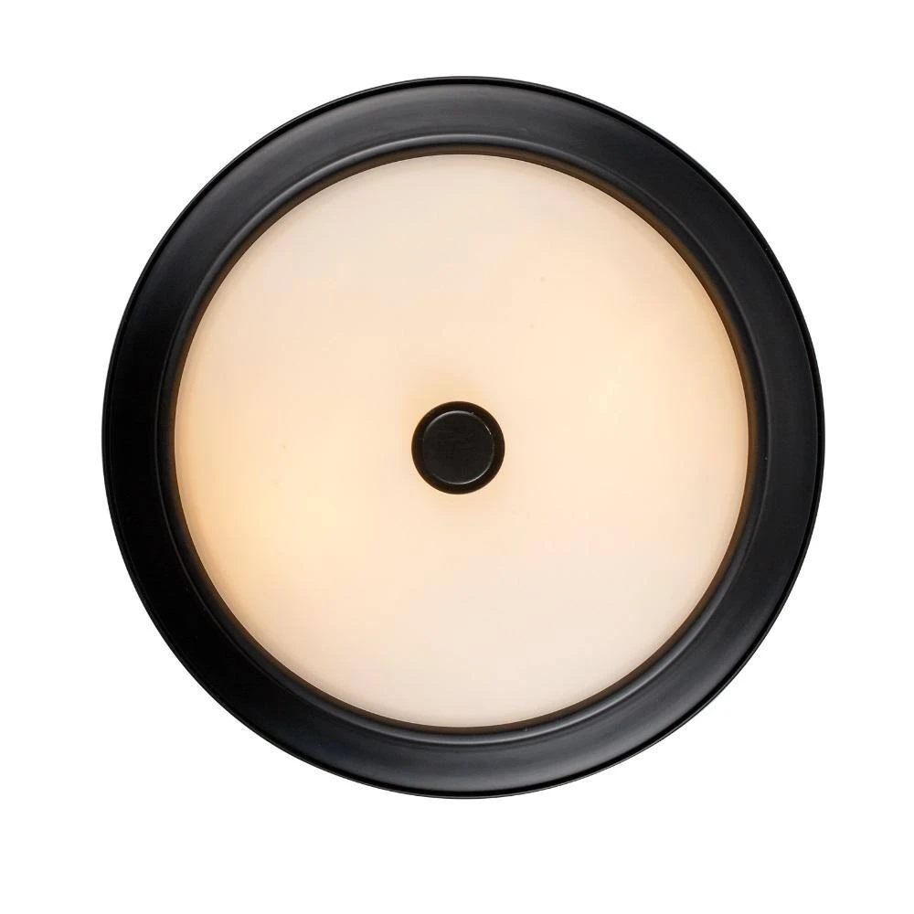Mod Pod 15 in. 3-Light Black Flush Mount Kitchen Ceiling Light Fixture with Frosted Glass Shade by Bel Air Lighting 7 Mod Pod 15 in. 3-Light Black Flush Mount Kitchen Ceiling Light Fixture with Frosted Glass Shade by Bel Air Lighting - Image 5