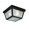 Samantha 1-Light Black Outdoor Flush Mount Ceiling Light with Frosted Glass by Bel Air Lighting -GlowNest Shop black bel air lighting outdoor flush mount lights 4901 bk 64 1000