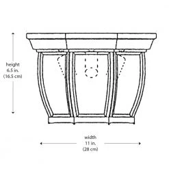 Angelus 11 in. 3-Light Black Outdoor Flush Mount Ceiling Light with Clear Glass by Bel Air Lighting 11 Angelus 11 in. 3-Light Black Outdoor Flush Mount Ceiling Light with Clear Glass by Bel Air Lighting -GlowNest Shop black bel air lighting outdoor flush mount lights 4906 bk 77 1000
