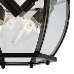 Angelus 13 in. 4-Light Black Outdoor Flush Mount Ceiling Light with Clear Glass by Bel Air Lighting -GlowNest Shop black bel air lighting outdoor flush mount lights 4907 bk 4f 1000