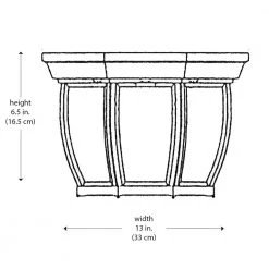 Angelus 13 in. 4-Light Black Outdoor Flush Mount Ceiling Light with Clear Glass by Bel Air Lighting -GlowNest Shop black bel air lighting outdoor flush mount lights 4907 bk 77 1000