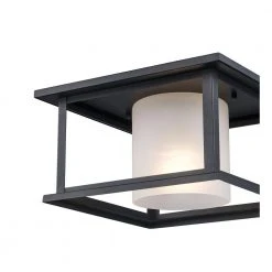 Shaakar 1-Light Black Outdoor Flush Mount Ceiling Light with Frosted Glass by Bel Air Lighting 17 Shaakar 1-Light Black Outdoor Flush Mount Ceiling Light with Frosted Glass by Bel Air Lighting -GlowNest Shop black bel air lighting outdoor flush mount lights 51405 bk 1f 1000
