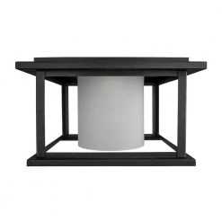 Shaakar 1-Light Black Outdoor Flush Mount Ceiling Light with Frosted Glass by Bel Air Lighting 16 Shaakar 1-Light Black Outdoor Flush Mount Ceiling Light with Frosted Glass by Bel Air Lighting -GlowNest Shop black bel air lighting outdoor flush mount lights 51405 bk 4f 1000