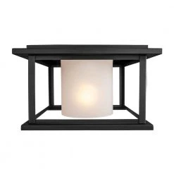 Shaakar 1-Light Black Outdoor Flush Mount Ceiling Light with Frosted Glass by Bel Air Lighting 15 Shaakar 1-Light Black Outdoor Flush Mount Ceiling Light with Frosted Glass by Bel Air Lighting -GlowNest Shop black bel air lighting outdoor flush mount lights 51405 bk c3 1000