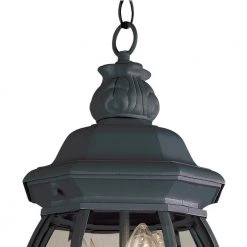 Parsons 3-Light Black Hanging Outdoor Pendant Light with Clear Glass by Bel Air Lighting -GlowNest Shop black bel air lighting outdoor pendant lights 4066 bk c3 1000