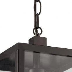 Oxford 20.25 in. 1-Light Black Hanging Outdoor Pendant Light with Clear Glass by Bel Air Lighting -GlowNest Shop black bel air lighting outdoor pendant lights 40758 bk c3 1000